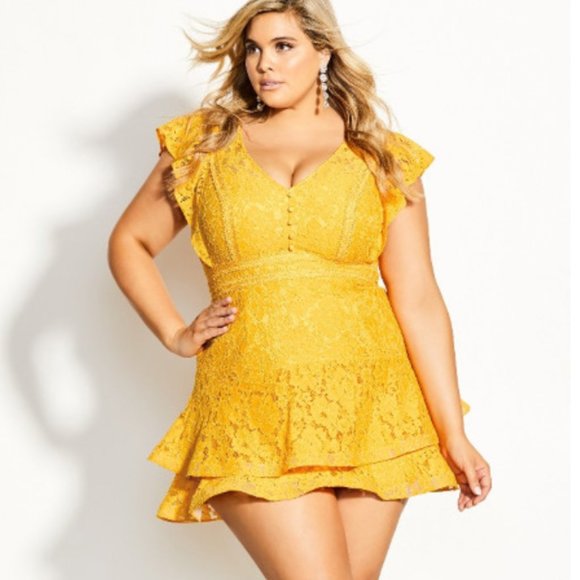 NWT City Chic Dress Sienna Gold XL = 22 = 3X - Picture 1 of 6